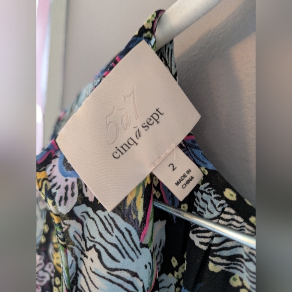 Cinq A Sept Floral Print Women's Dress 2 - Picture 9 of 16